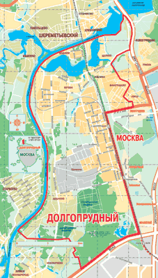 Карта долгопрудный московская обл