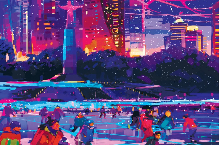 Чебоксарцы в календаре на 2019 год изобразили город будущего
