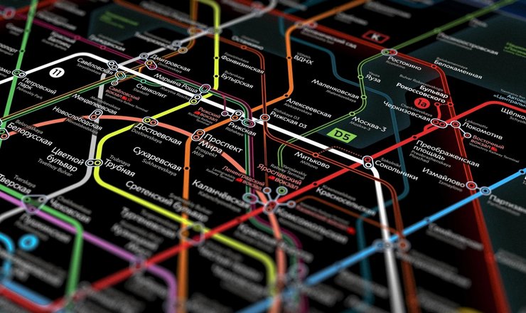 Дизайнеры показали схему Московского метро 2030 года