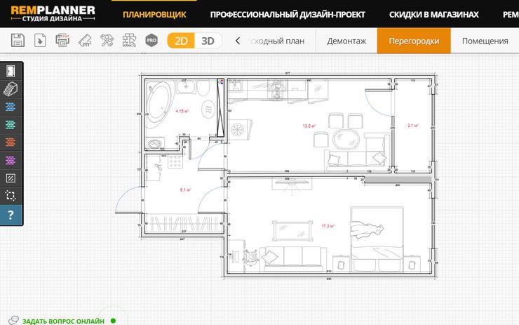 Бесплатный онлайн-планировщик комнат в 3D - Roomtodo