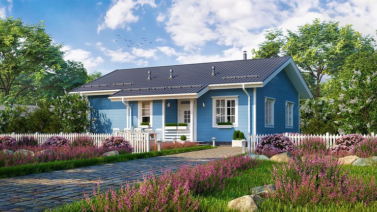 Загородные проекты: каркасный финский дом «Оматало Смарт», компания «Финхаус»