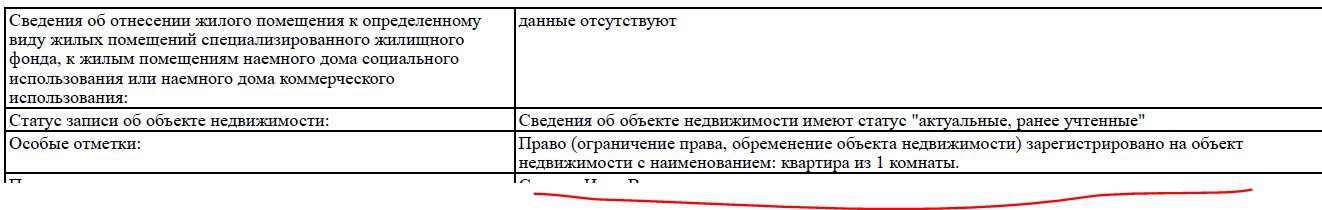 Особые отметки автомобиля