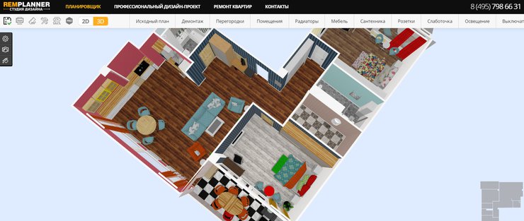 3D-планировщик - Мебельная компания «Интерьер-Центр»